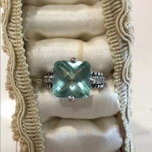 LIS Sophia Green Ring with Antiquing Oxidation